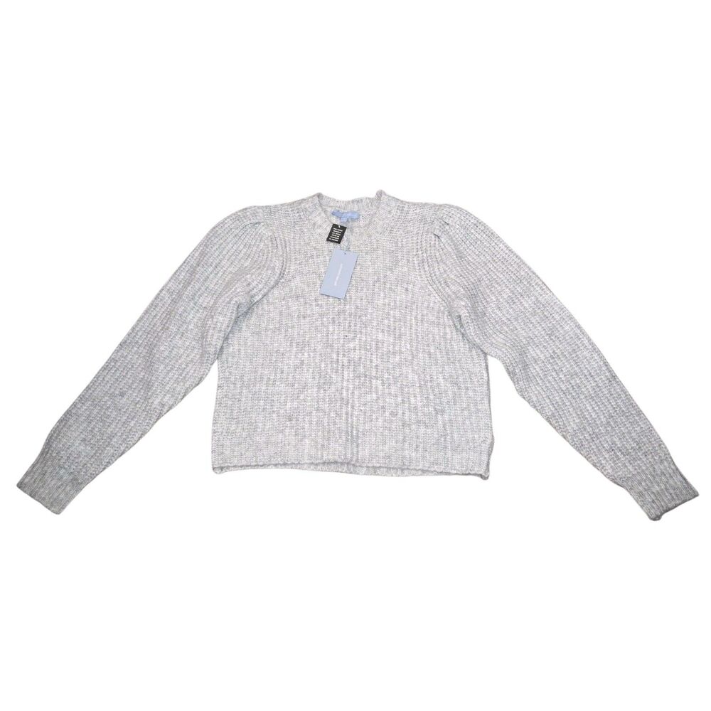 Antonio Melani NWT Light Heather Gray Ashwin Knit Sweater‎ Size M Chunky Cropped